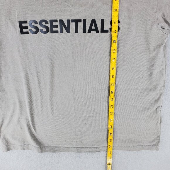 FEAR OF GOD Essentials Shirt XS Oversized (fits like M) Rubber Letters Beige - Picture 6 of 6